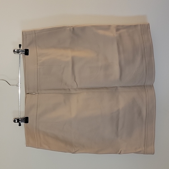 White House Black Market Beige Button-Front Skirt - Picture 5 of 11